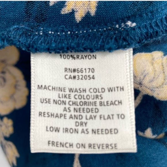 Kimchi Blue Spaghetti Strap Dress Blue with Yellow Floral Pattern - Picture 4 of 5